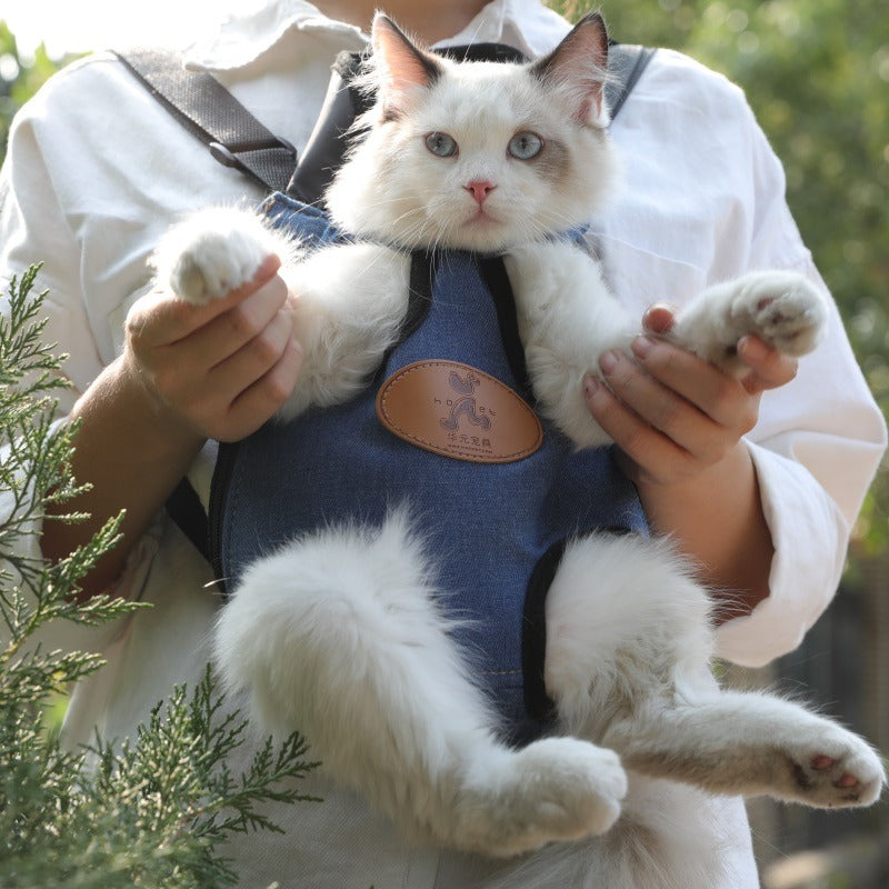 Sac a dos de transport pour chat harnais