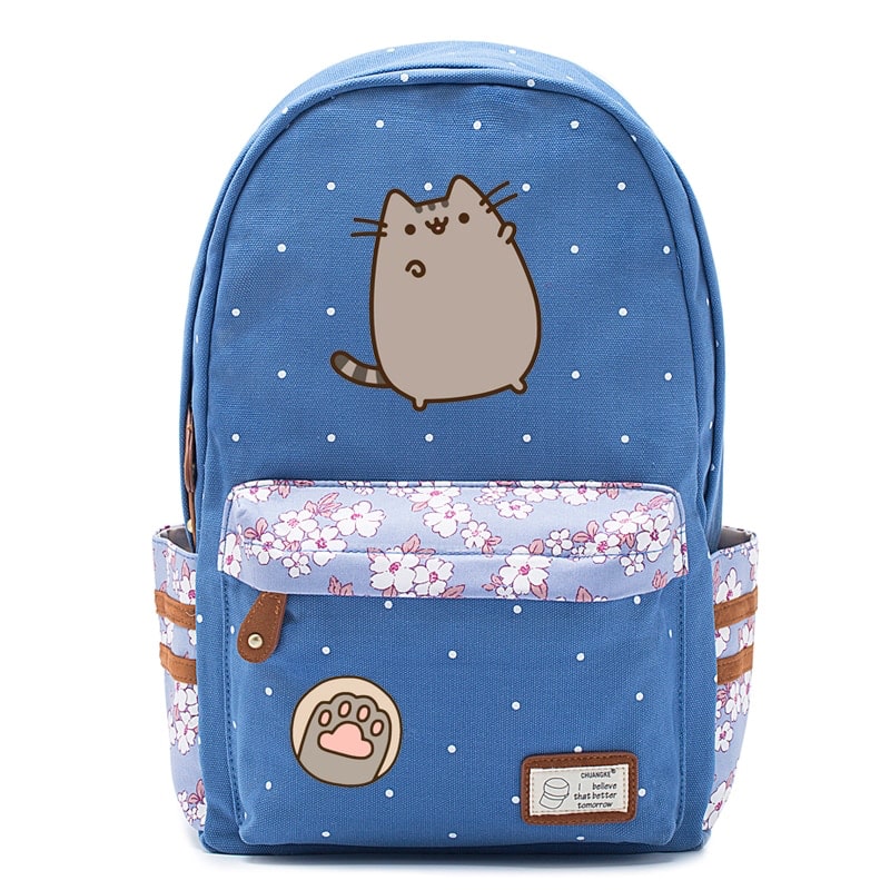 Sac à Dos École Chat Bleu