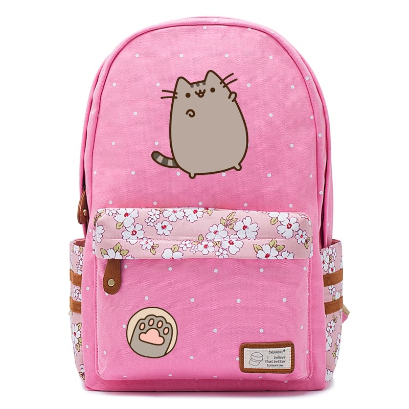 Sac à Dos École Chat Rose