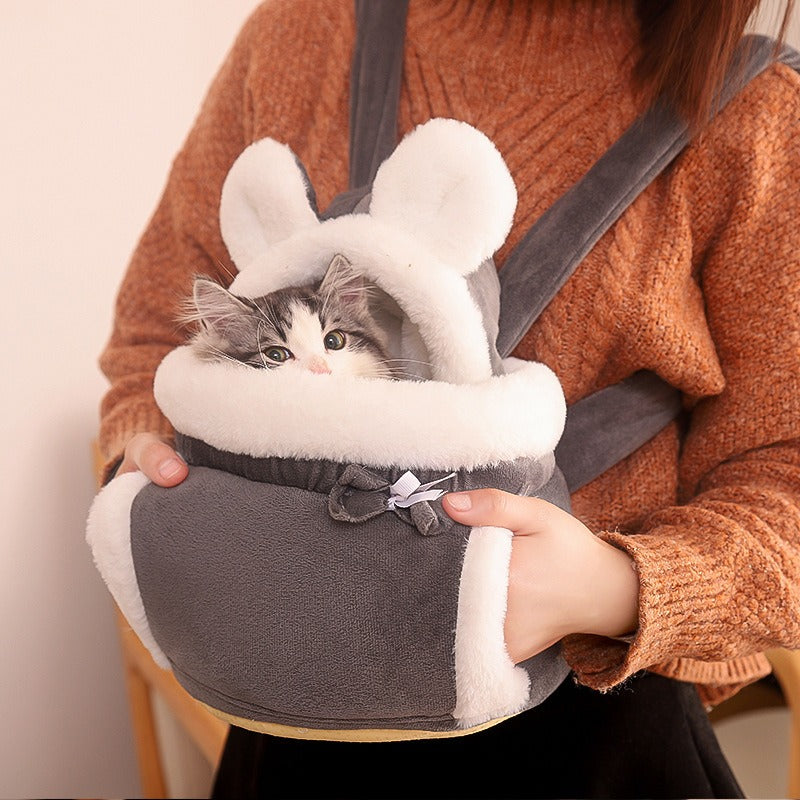 Sac à dos de transport pour chat fluffy