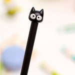 Stylo Chat Noir Yeux Grand Ouvert