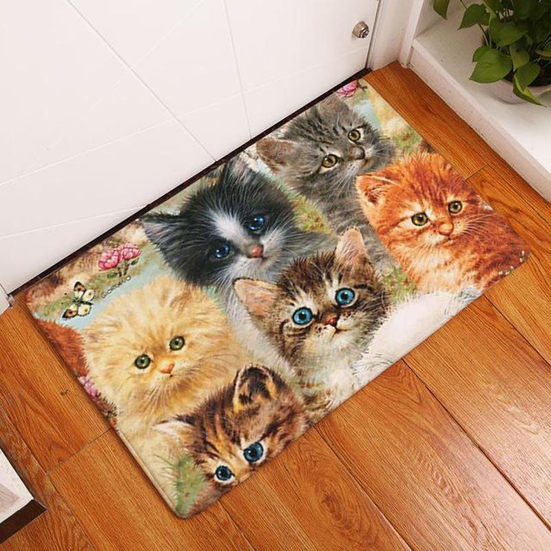 Tapis de Sol Chat Réaliste Chatons
