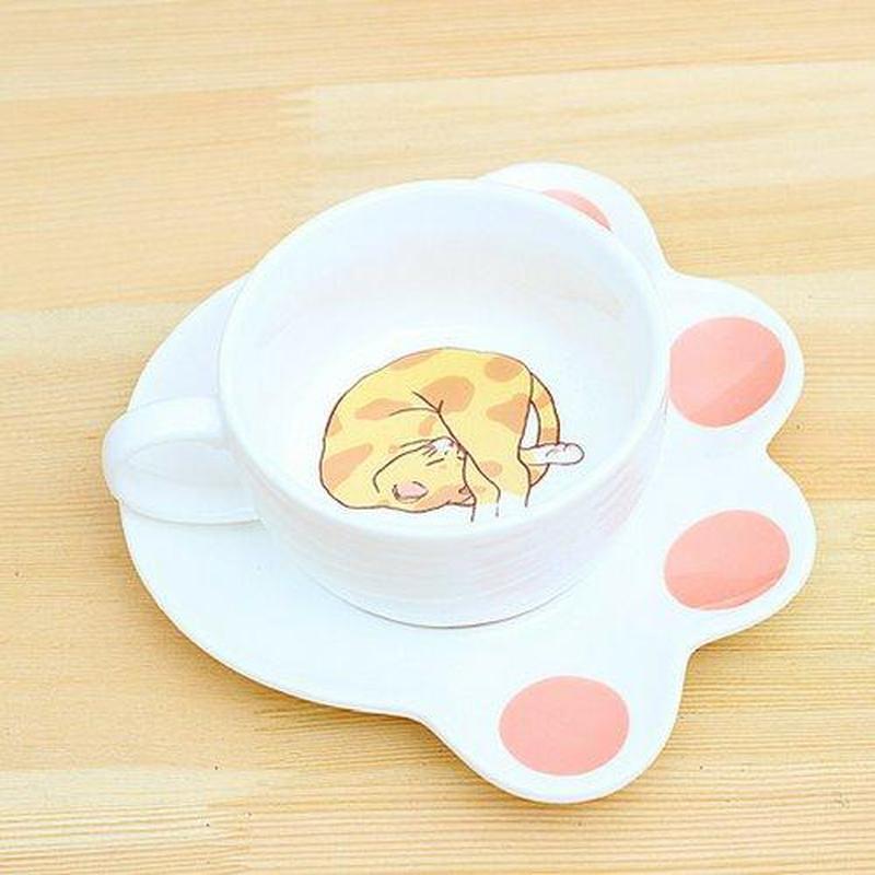 Tasse Chat Porcelaine Chat Roux