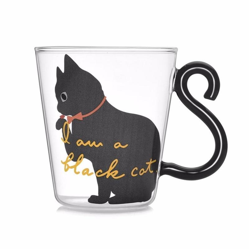 Tasse Chat Transparente Chat Noir