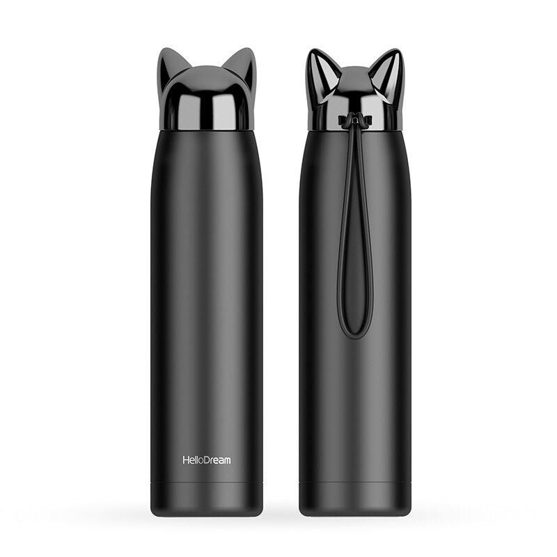 Thermos Chat Avec Oreilles Noir