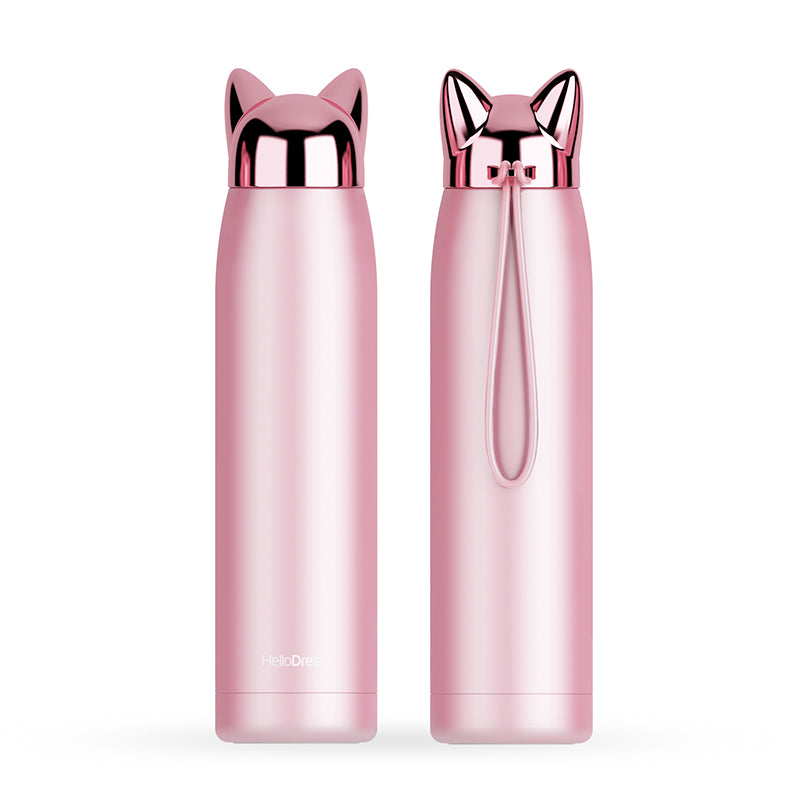 Thermos Chat Avec Oreilles Rose